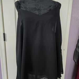 Torrid Black Sheer Tank Top